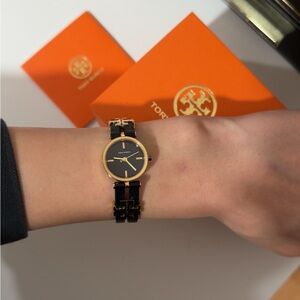 Tory Burch Women's Watch in Black and Gold